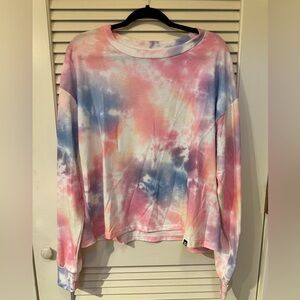 X brand tie dye long sleeved top.